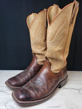 Anderson Bean Bison Cowboy Boots in Tobacco Brown - Men's 9.5 D